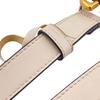 Gucci 409417 Starožitné mosazné kování s galvanickým povrchem Kožený pásek s dvojitým G černá kůže Dámský Použitý
