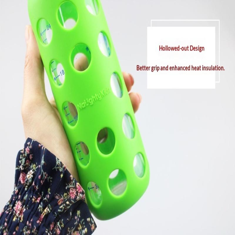 Silicone Sleeve For Glass Baby Bottle Protective Silicone Bottle Cover For Milk Bottle 5.5-6Cm Dia Water Bottle Silicone Sleeve