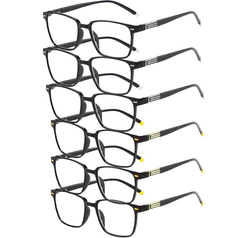 6PCS Fashion New Anti-Blue Light Reading Glasses for Men Optical Computer Glasses Presbyopia Reading Eyelasses +0~+4.0