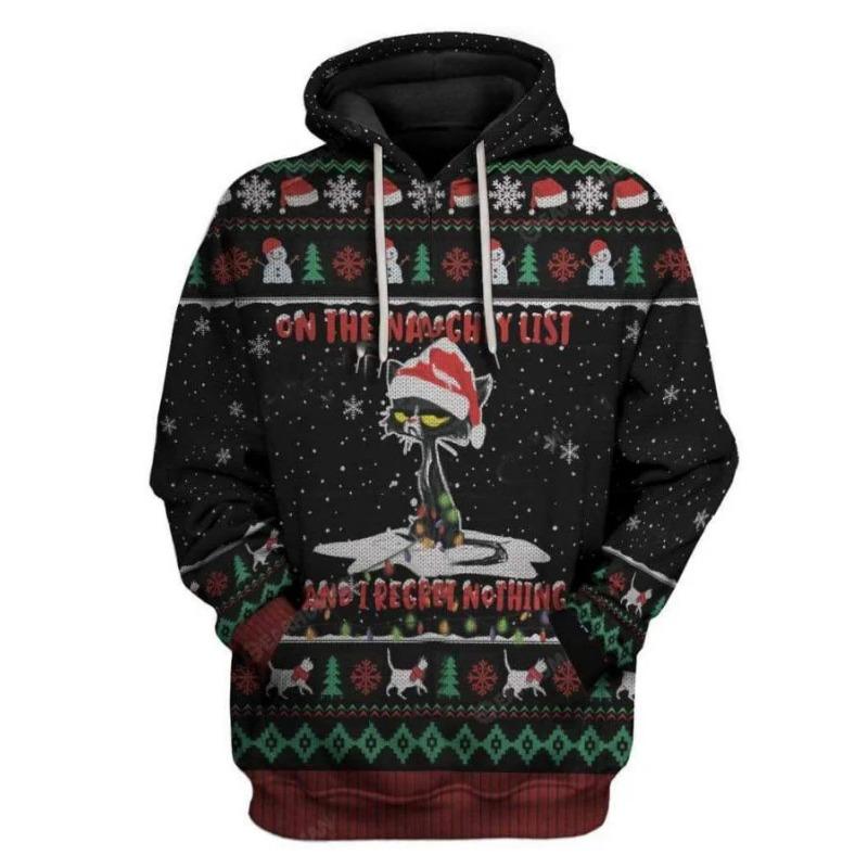 2024 Casual men's Hooded Sweatshirt Fashion 3D Printed Long Sleeve Pullover Autumn And Winter Holidays Oversized men's Hoodies