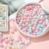 30/50pcs 8/10mm Round Color Cracked Acrylic Beads for Jewelry Making Multicolor Large Hole Loose Beads DIY Bracelet Necklace