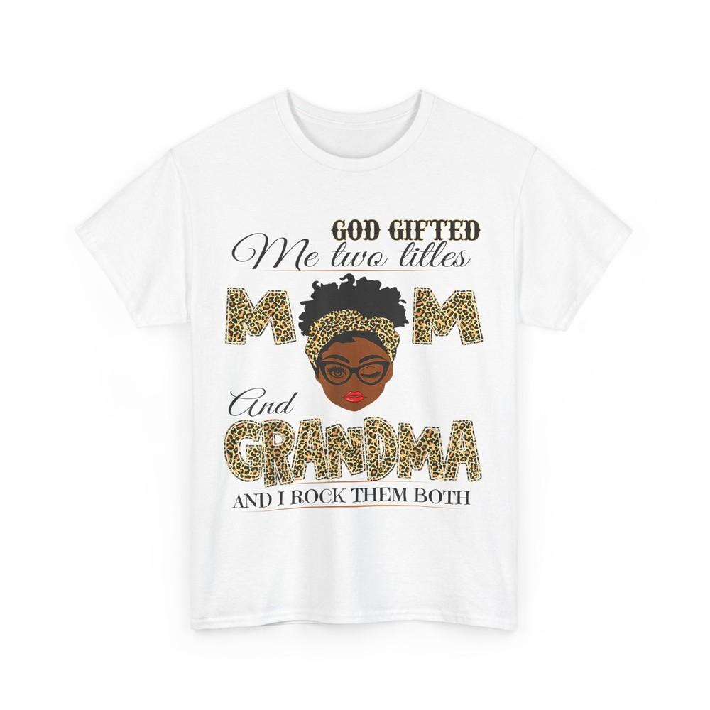 

Mom Grandma Shirt, Two Titles Mom And Grandma I Rock Them Both Leopard Shirt L