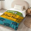 1PC Animal Parade Custom Name Patterned Flannel Blanket Suitable For All Seasons for Home Decor Warmth and Comfort Gifts Holiday Gift