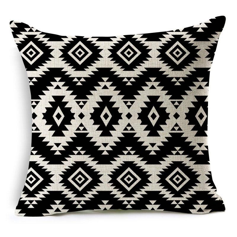 Ethnic Throw Pillow Cover Geometric Design Ideal For Sofa Seat Home Decor