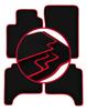 Velour Floor Mats with Red Edge For: Suzuki Grand Vitara I 5-door (1998-2005)