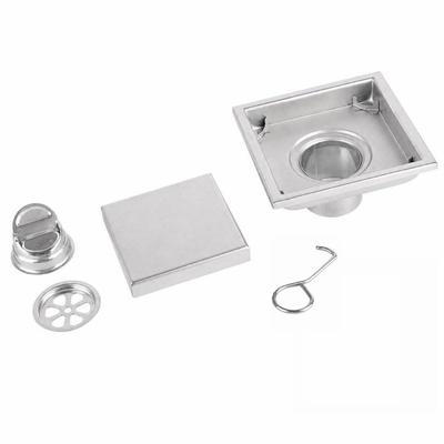 Square Shape Shower Drain 304 Stainless Steel Waste Gate Durable Floor Drainer Shower Room