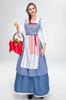 SCLYX Beauty and the Beast Belle Costume, Women's, Long, Light Blue Belle Dress, Sleek, Beauty and the Beast Live-Action Movie Cosplay, Belle
