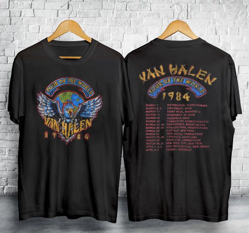Vintage 1984 Van Halen World Tour Monsters of Rock T-Shirt Unisex T-Shirt XXXXL