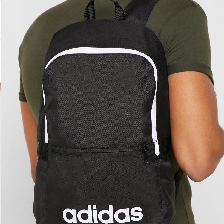 adidas Neo Lin Classic Backpack Day Logo Print Polyester Unisex Backpack Black DT8633