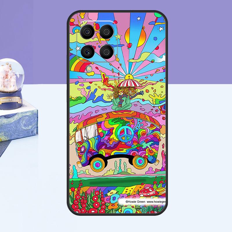 

Hippy Peace Bus Cat Case For Samsung Galaxy M11 M31 M20 M35 M55 M15 M32 M16 M36 M56 M54 M23 M52 M34 M14 M13 M53 Samsung M36