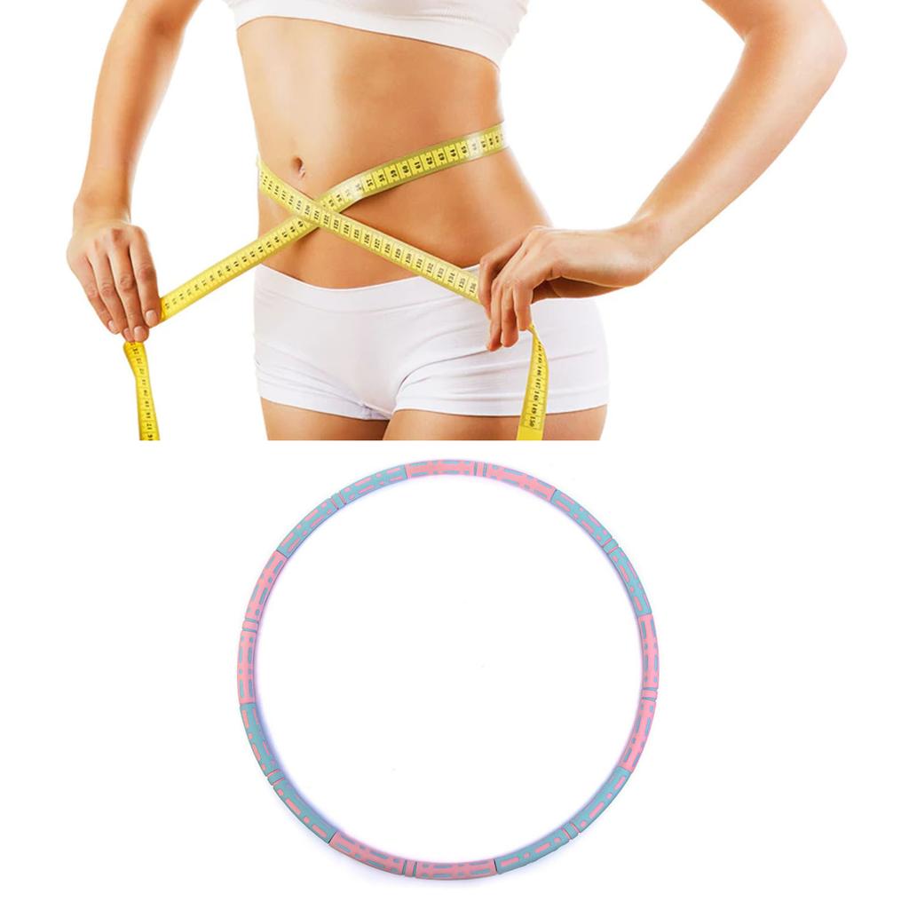 Weighted Fitness Hoop 6 Section Detachable Dual Color Abdomen Waist Slimming Exercise Hoop