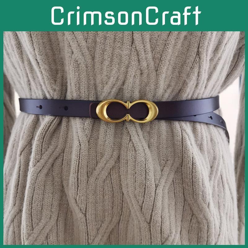 Slim Leather Women Waist Belt With Alloy Pin Buckle For Trendy Daily Outfits