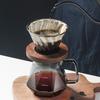 Elegant Diamond-Patterned Pour Over Coffee Maker with Reusable Filter - Clear Glass Carafe, Heat-Resistant & Easy to Clean
