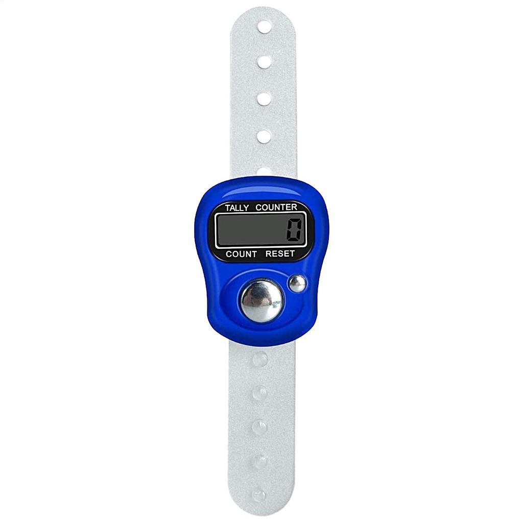 1pc Finger Counter Ring 5 Digital LED Electronic Handheld Tally Counter Clicker Counter with Islamic Tasbih Bead Random Color