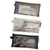 Pencil Case Fully Transparent Large Capacity Mesh Pen Bag Exams Security Check Friendly Easy Stationery Storage Pouch