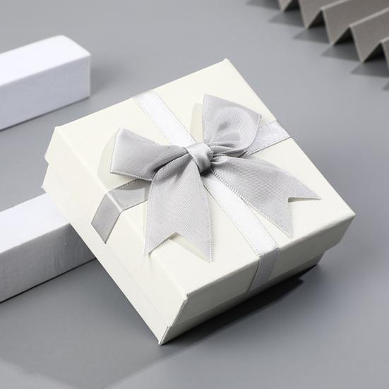 Caja de Regalo Cuadrada con Lazo de Cinta Día de San Valentín Dama de Honor Boda Cumpleaños Presente Caja de Envoltura con Tapa Caja Portátil para Empaque de Joyería