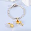 Copper Golden Bird House Alarm Clock Can Be Opened And Closed Charms Pendant Fit Handmade Bracelet Women Jewelry Gifts