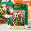 Handmade DIY Christmas Tree Ornament Kit Plush Felt Craft Material with Festive Bells Heart Bows for Xmas Gift Decoration Jewelr