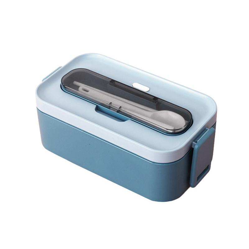 

MeyJig PP+ABS+СИЛИКОН ланч-бокс для офиса/школы 2 слоя микроволновый нагреваемый пищевой контейнер Bento Box 1000/1600 мл