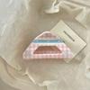 Korean Style Acrylic Bow Hair Claw Triangle Geometry Shark Clip Lattice Hair Crab Clip Women