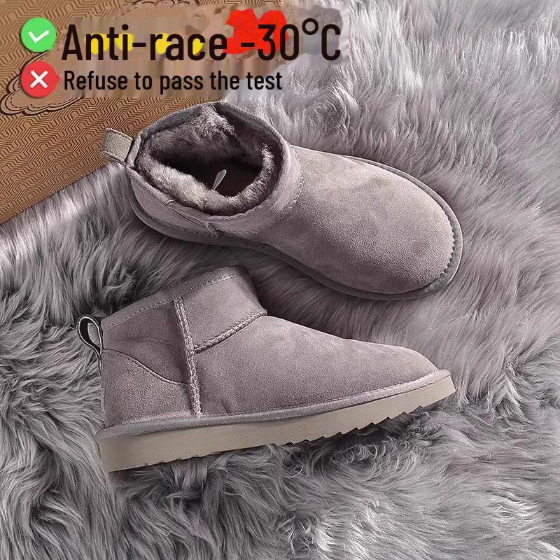 Wang Yibo sněhule Tasman: Pánské a dámské zimní hovězí s velurem a hustou kožešinou