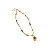 Maillard Tiger Eye Oval Necklace for Women - Light Luxury Autumn/Winter Clavicle Chain Fashion High-End Jewelry