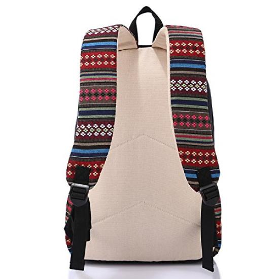iSmile and Outdoor Perfect for and Casual Black Backpack, Men's Women's, Canvas, Commuting, School, Use,