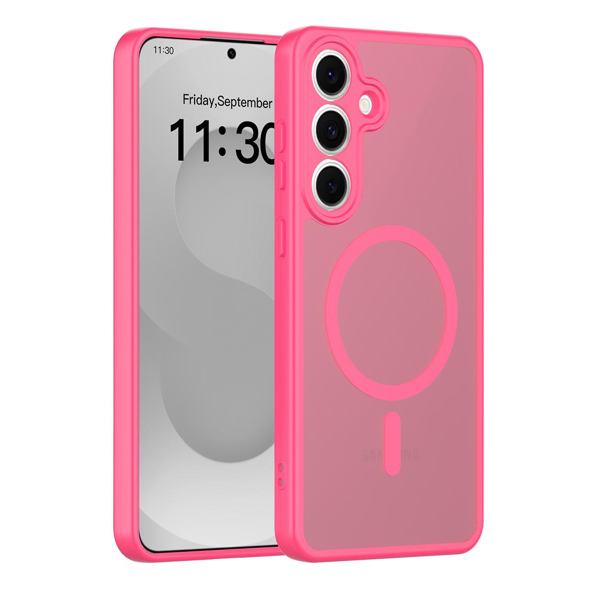 

for Galaxy S25 FE Matte Magnetic Case, Compatible with MagSafe Drop Protection Slim Translucent Cover For Samsung Galax S25 FE PC TPU&just case&Galaxy S25 FE