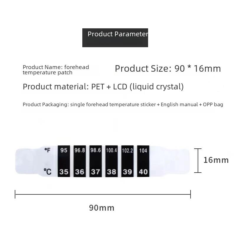 Sticker pentru Temperatura Frunții: Termometru cu schimbare de culoare pentru export transfrontalier