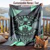 Flannel Blanket Hibernian FC Print Custom Name Text Soft Throw for Sofa Bed