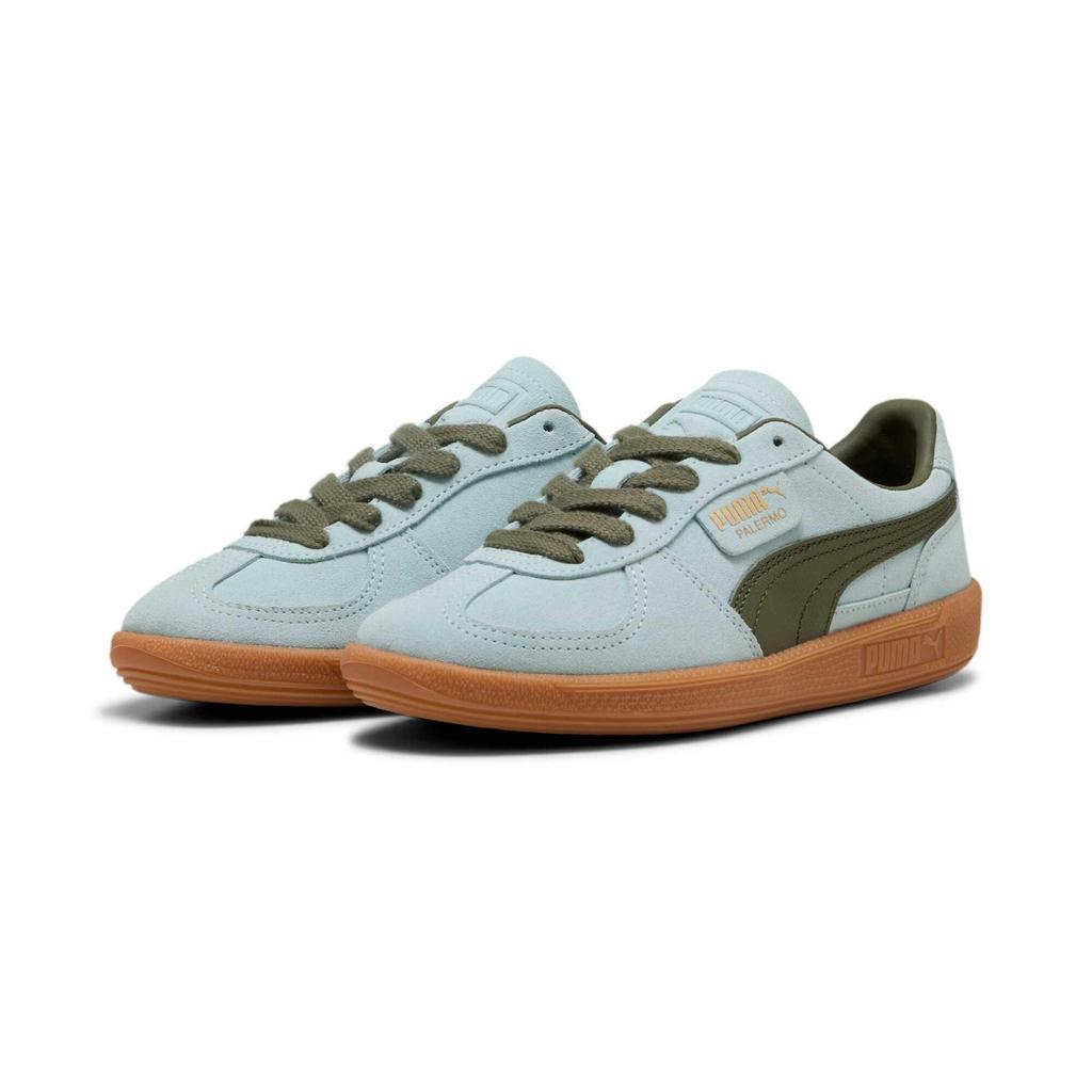 Neue PUMA Palermo Leichte Low Top Freizeitschuhe Unisex Grün 396463-51