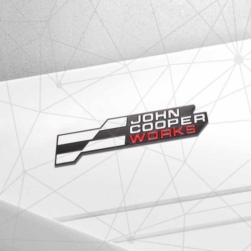 3D Auto Metal 2025 JCW Grille Badge Car Rear Trunk Emblem Sticker Decor For Cooper S F66 F65 F67 Aceman Clubman U25 J01 J05