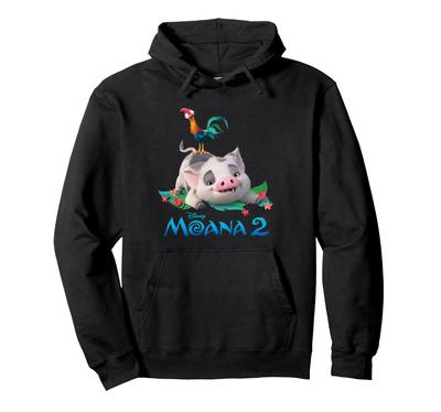 Disney's "Moana 2" Pua and Heihei Official Movie Logo Hoodie