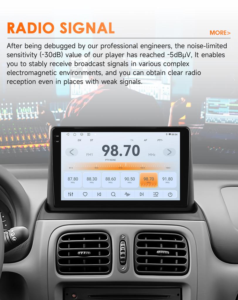 Hizpo 9 Inch Carplay 4G AI Systems Android 15 Car Radio For Renault CLIO 2 2000-2012 Multimedia Video Player GPS 2din Autoradio 9 Inch Car Intellige
