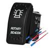 Waterproof White LED Rocker Switch for Light Bar Spot Lights 5P/7P ON-OFF-ON 12V/24V Heavy Duty for Car Boat Truck SUV 4x4 Hilux