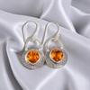 Citrine Gemstone 925 Sterling Silver Jewelry Handmade Drop/Dangle Earrings1.30" EE-63-1