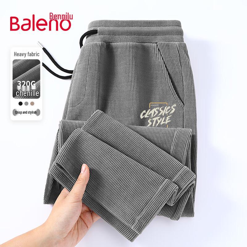 

Baleno Men s American Style Chenille Casual Straight-Leg Pants 3XL