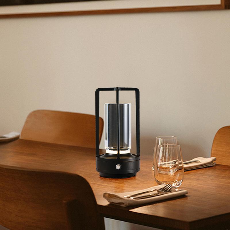 Crystal Cross Desk Lamp Bedside Desk Bar Ambient Light Restaurant Touch Charging USB Night Light Dew