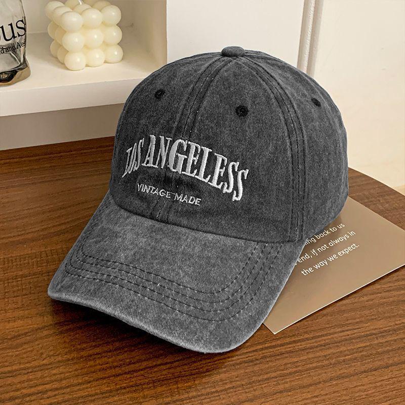 

Бейсболка с логотипом Лос-Анджелеса, винтажная вышивка, однотонная, вываренная, состаренная шляпа, легкая, регулируемая, папина шляпа для женщин Adjustable чёрный