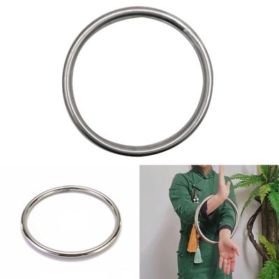 Wing Chun Stainless Ring Yewen Hand Strength Training Kung Fu Strength Training Hoop Exercise Ring Rattan Ring Diameter 220Mm
