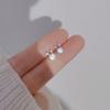 Korean Style White Cloud Water Drop Stud Earrings for Women Crystal Stars Bow Asymmetry Earring Wedding Party Jewelry Gifts