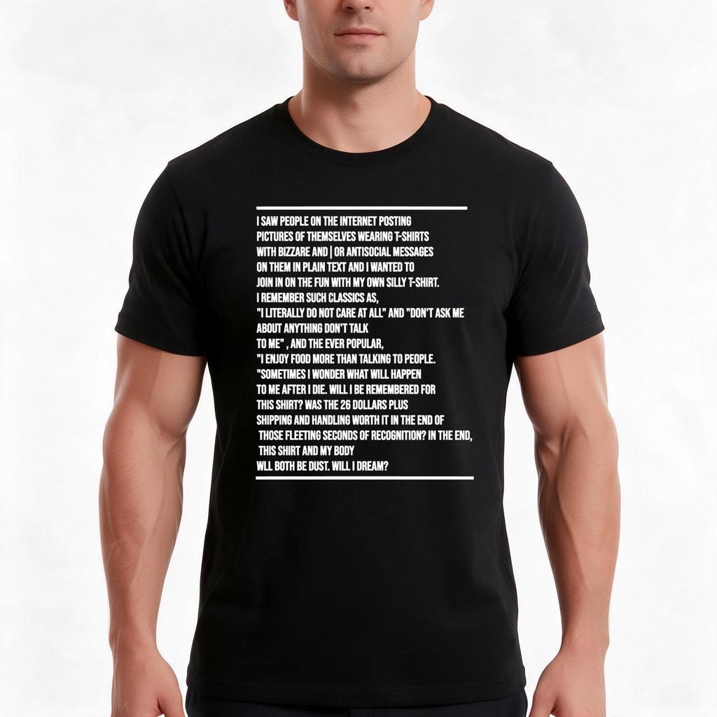 I Saw People On The Internet Posting Pictures Of Themselves Wearing Tshirt Summer Casual Cotton Tee Oversized Streetwear Tops