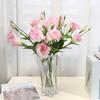 Artificial Platycodon Grandiflorus Flower with 2 Head Blooms And 1 Bud Fake Silk Flower with Stem And Leaves for Wedding Party Kitchen Bedroom Baby