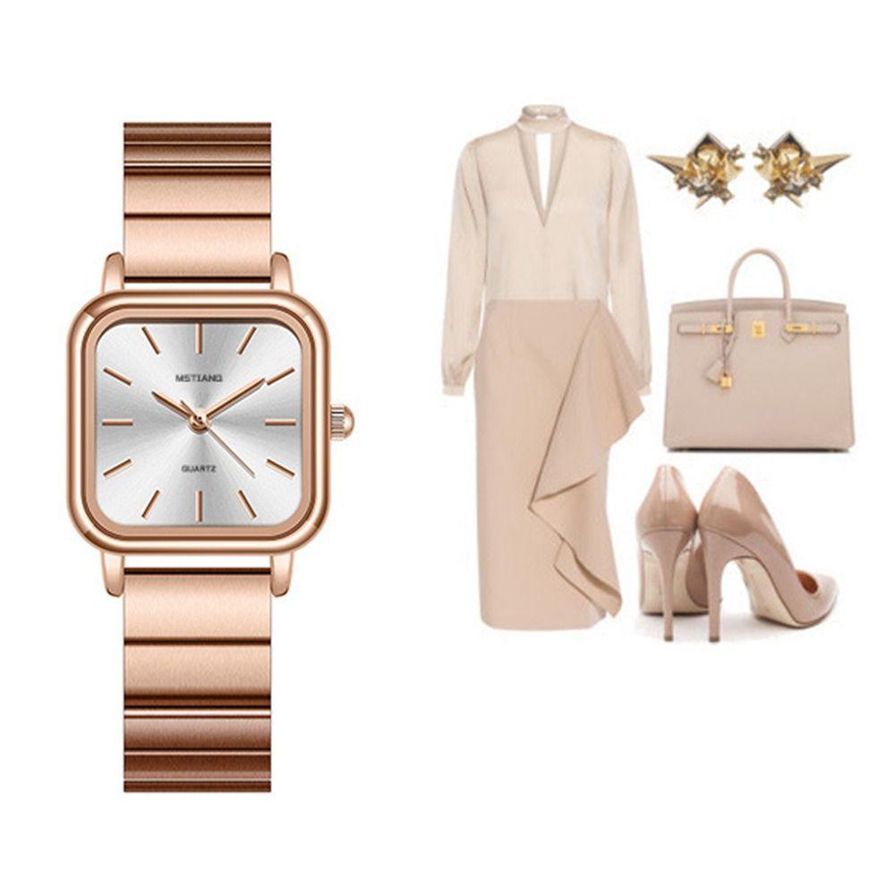 Portable Women's Quartz Watch Simple Vintage Female Clock  Clothing Accessories