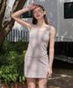 BELLIALEU Plain Corset Dress-Ash Beige