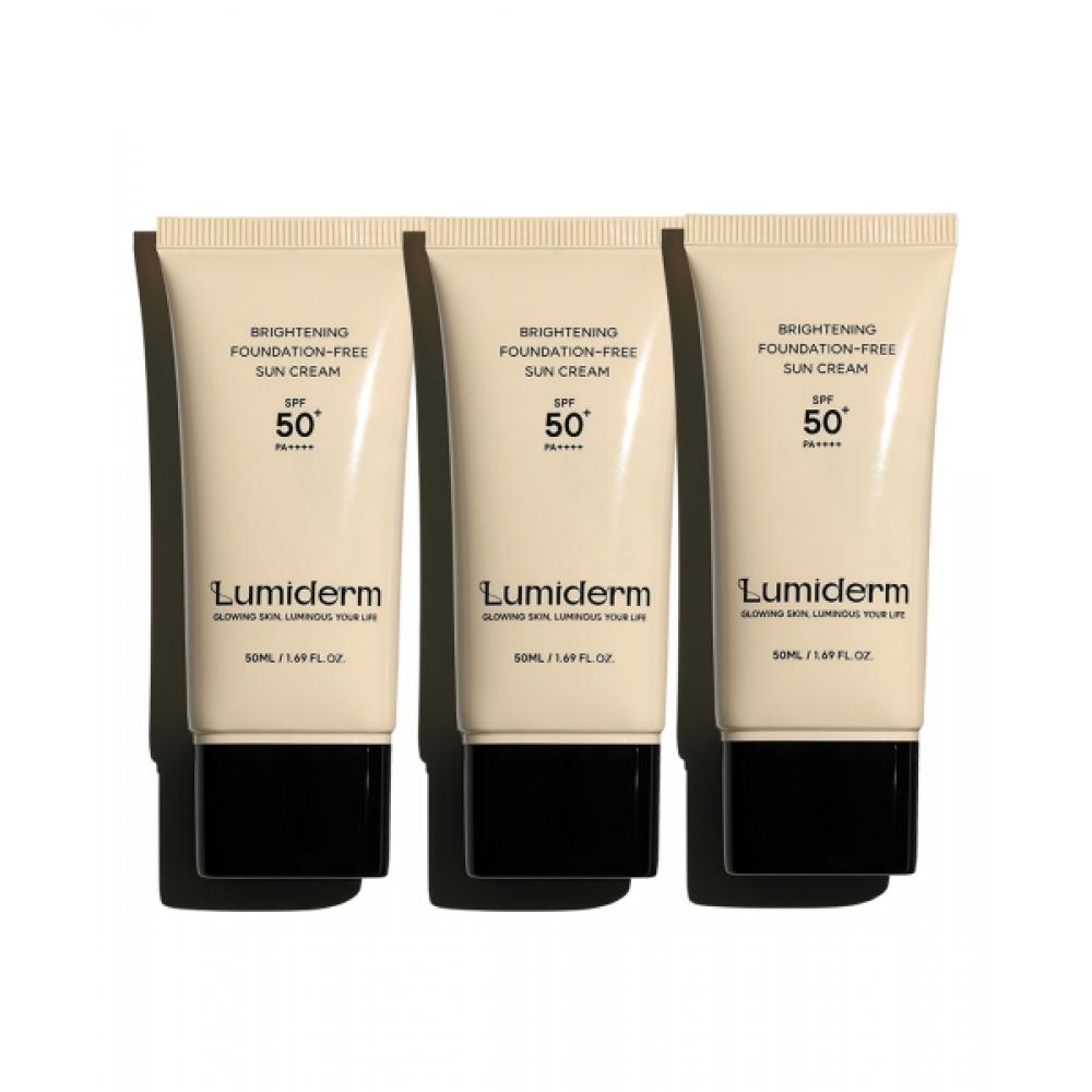 Lumiderm Aufhellende Padefreie Sonnencreme 50ml LSF50+ PA++++ 3 Stück NONE beige