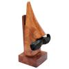Rosewood Wooden Brown Handcrafted Nose Shaped Goggle Spectacle/Specs Eyeglass Holder Stand with Black Moustache