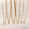 Yori Basic DIY Paperclip Snake Bone Chain Necklace PVD Plated Golden Waterproof Polished High Quality DIY Jewelry