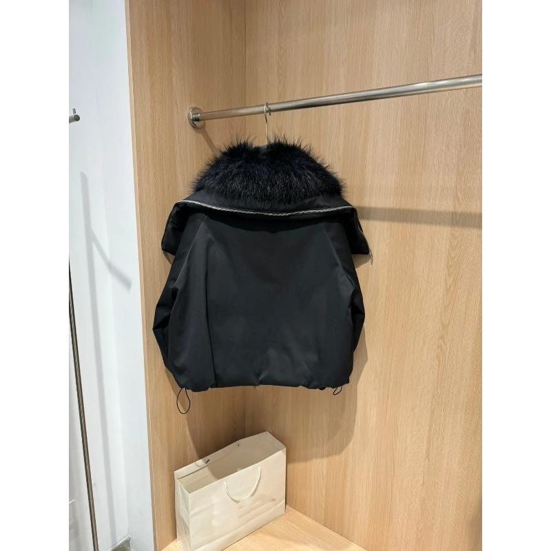 Giacca Invernale Donna Taglia L Collo in Vera Pelliccia di Volpe Giacca Imbottita Larga Calda Parka Cappotti in Piuma