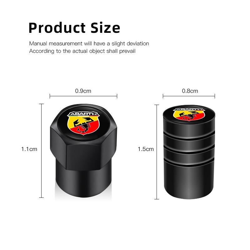 4Pcs Metal Car Wheel Tire Valve Caps Stem Case Cover For Fiat Abarth Argo Croma Albea Uno Tipo Palio 500 Punto Panda Doblo Stilo